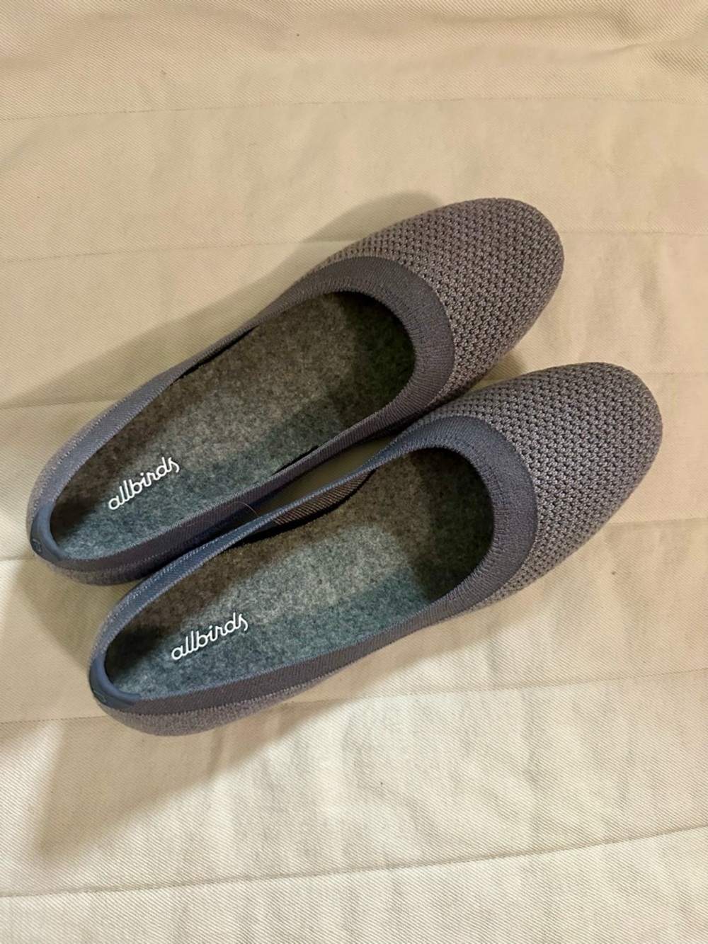 allbirds Women’s Grey Knit Slip-On Flats